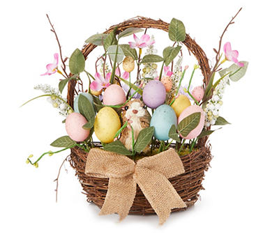 Bunny & Egg Springtime Wall Basket