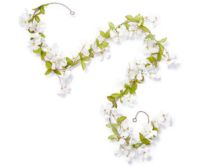 6' White Dogwood Floral Garland