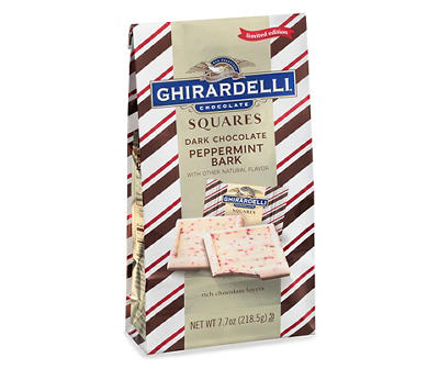 Ghirardelli Dark Chocolate Peppermint Bark Chocolate Squares 7.7 oz. Bag