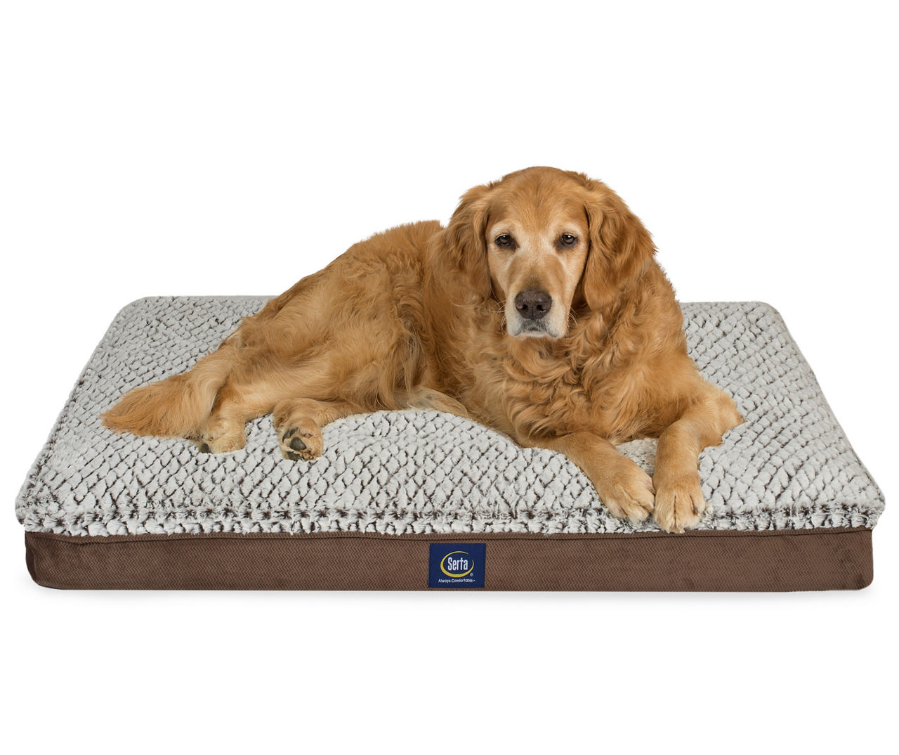 Petmaker Orthopedic Sherpa Top Pet Bed, Brown