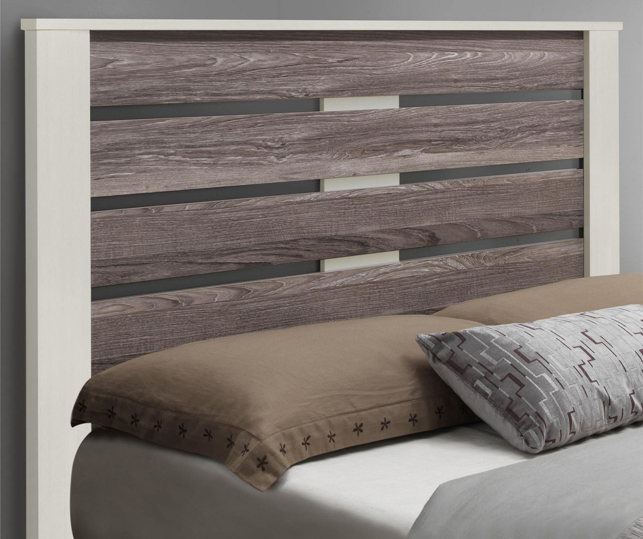 Ameriwood Ameriwood Ivory & Rustic Brown Slat Headboards Big Lots
