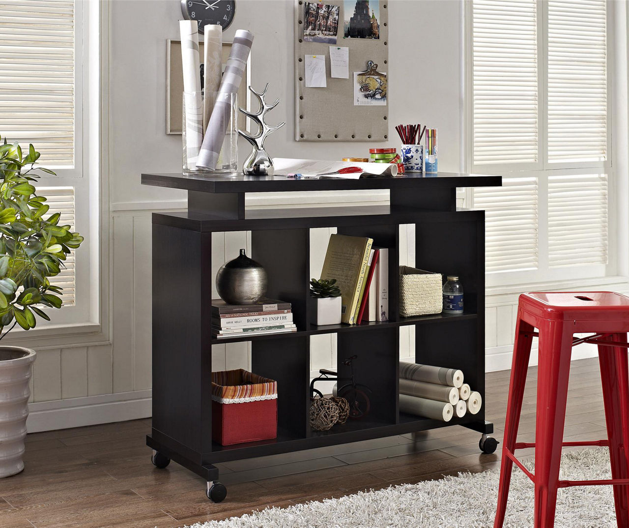 Ameriwood Espresso 6Cube Standing Desk Big Lots