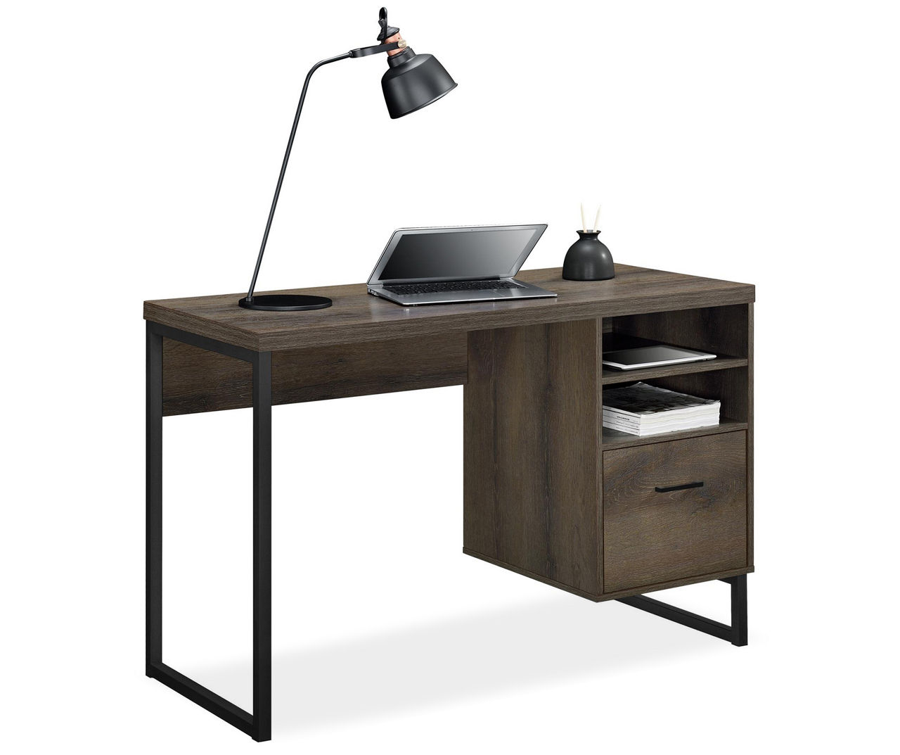 Distressed Brown Oak Desk