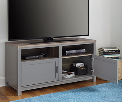 Gray & Rustic Brown TV Stand