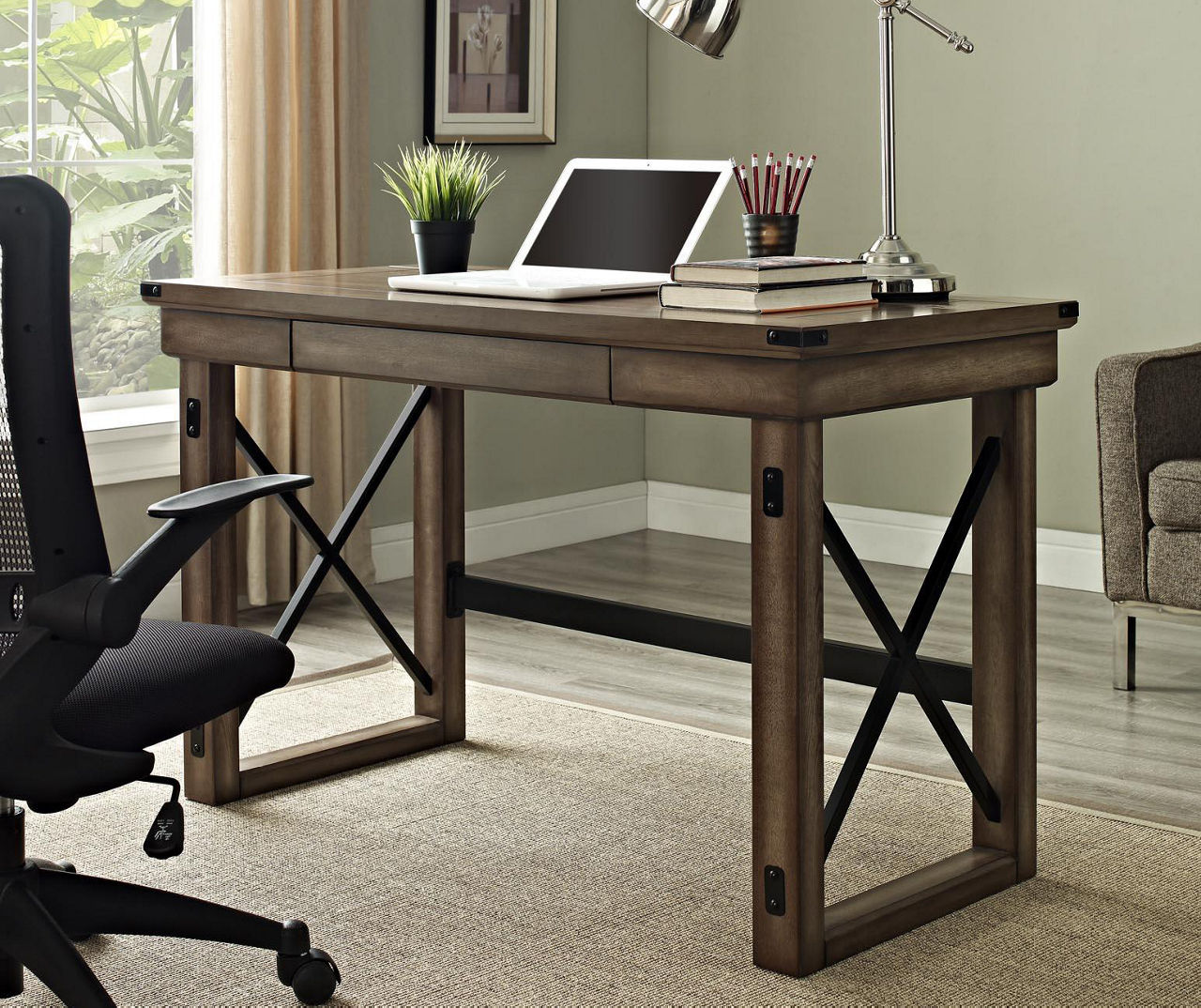 Ameriwood Rustic Gray Oak Desk | Big Lots