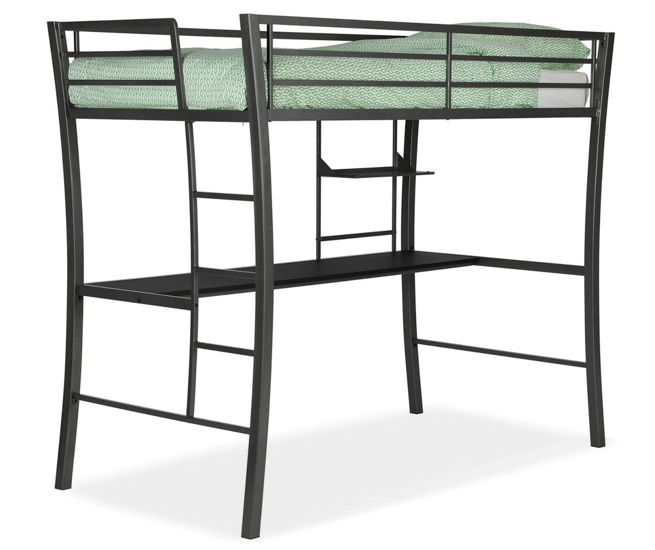 Ameriwood Gray Twin Loft Bed with Desk Big Lots