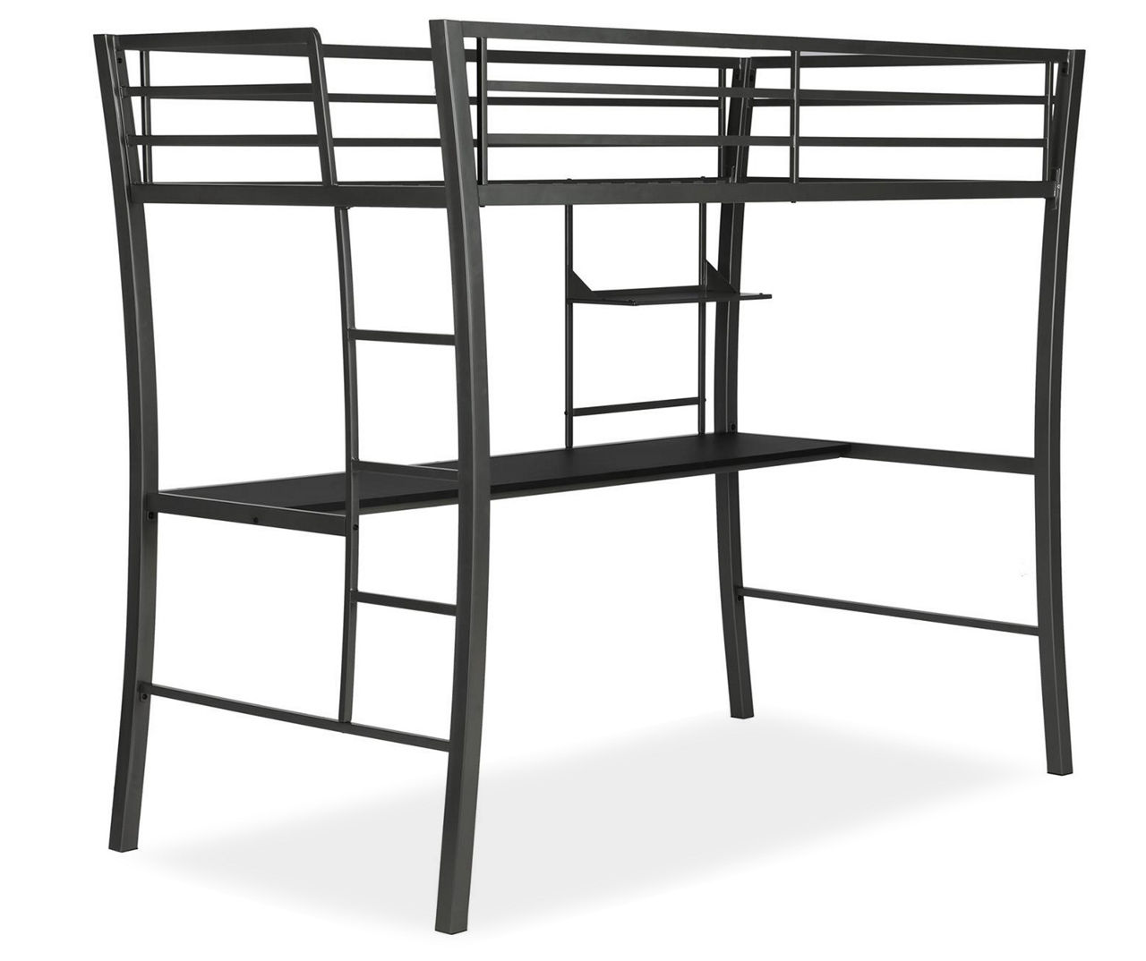 Ameriwood Gray Twin Loft Bed with Desk Big Lots