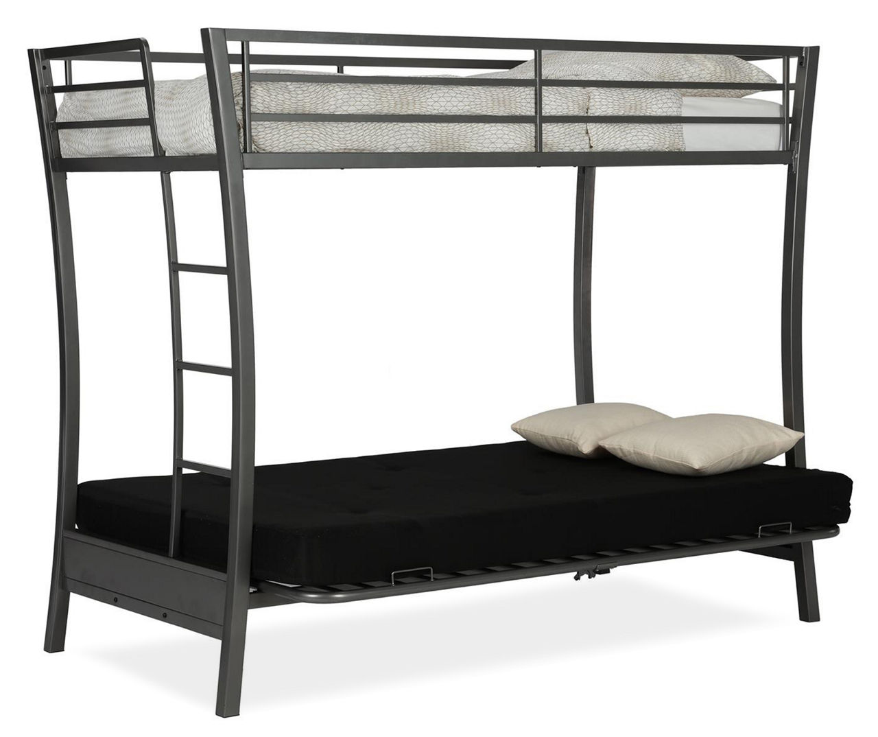 Bunk bed with futon big deals lots