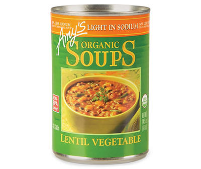 Organic Light in Sodium Lentil Vegetable Soup, 14.5 Oz.