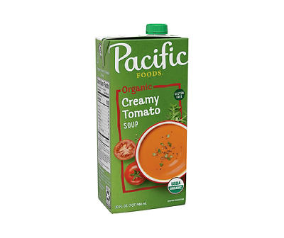 Pacific Foods Organic Creamy Tomato Soup, 32 oz Carton