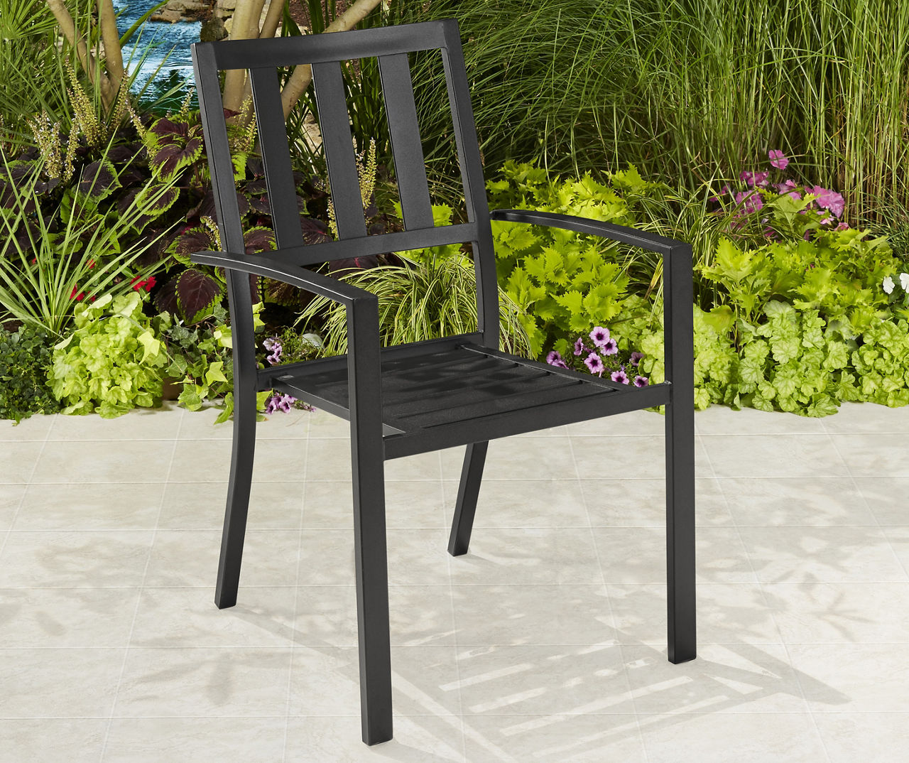 Stackable metal deals patio chairs