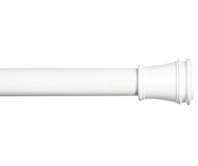 Kenney 5/8? Twist & Fit No-Tools Rogers Tension Rod, White, 28-48"