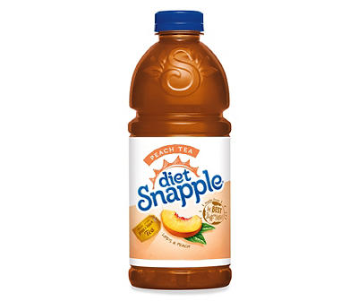 Diet Snapple Peach Tea, 32 Fl Oz Bottle