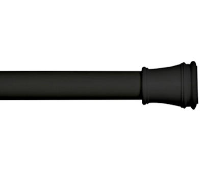 Kenney 5/8? Twist & Fit No-Tools Rogers Tension Rod, Black 28-48