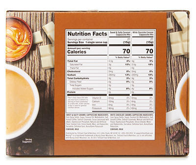 The Indulgent Cappuccino Collection Sweet & Salty Caramel & White Chocolate Caramel Single Serve Brew Cups, 42 Count