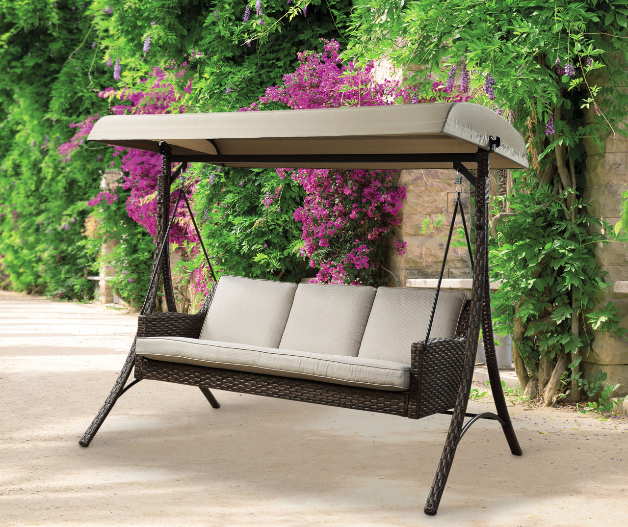 Patio swing with canopy big lots sale