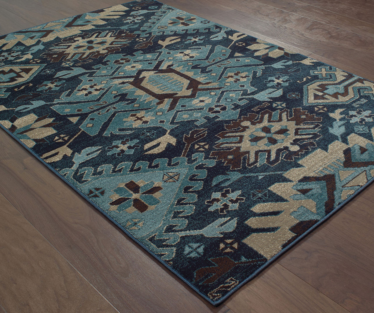Benton Navy Area Rug, (6'7" x 9'6")