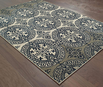 Florence Navy Area Rug, (7'10" x 10'10")