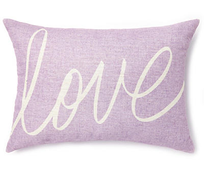 "Love" Purple Throw Pillow