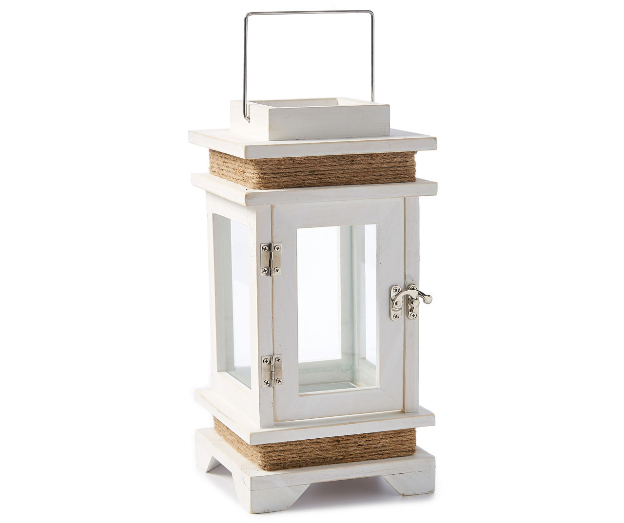 BACKYARD EXPRESSIONS PATIO · HOME · GARDEN 29.5 in. and 36 in. Backyard  Expressions White Indoor/Outdoor Wooden Lantern Set (2-Pack) 911234 - The  Home Depot