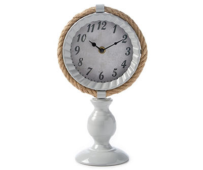 Gray Tabletop Clock with Rope
