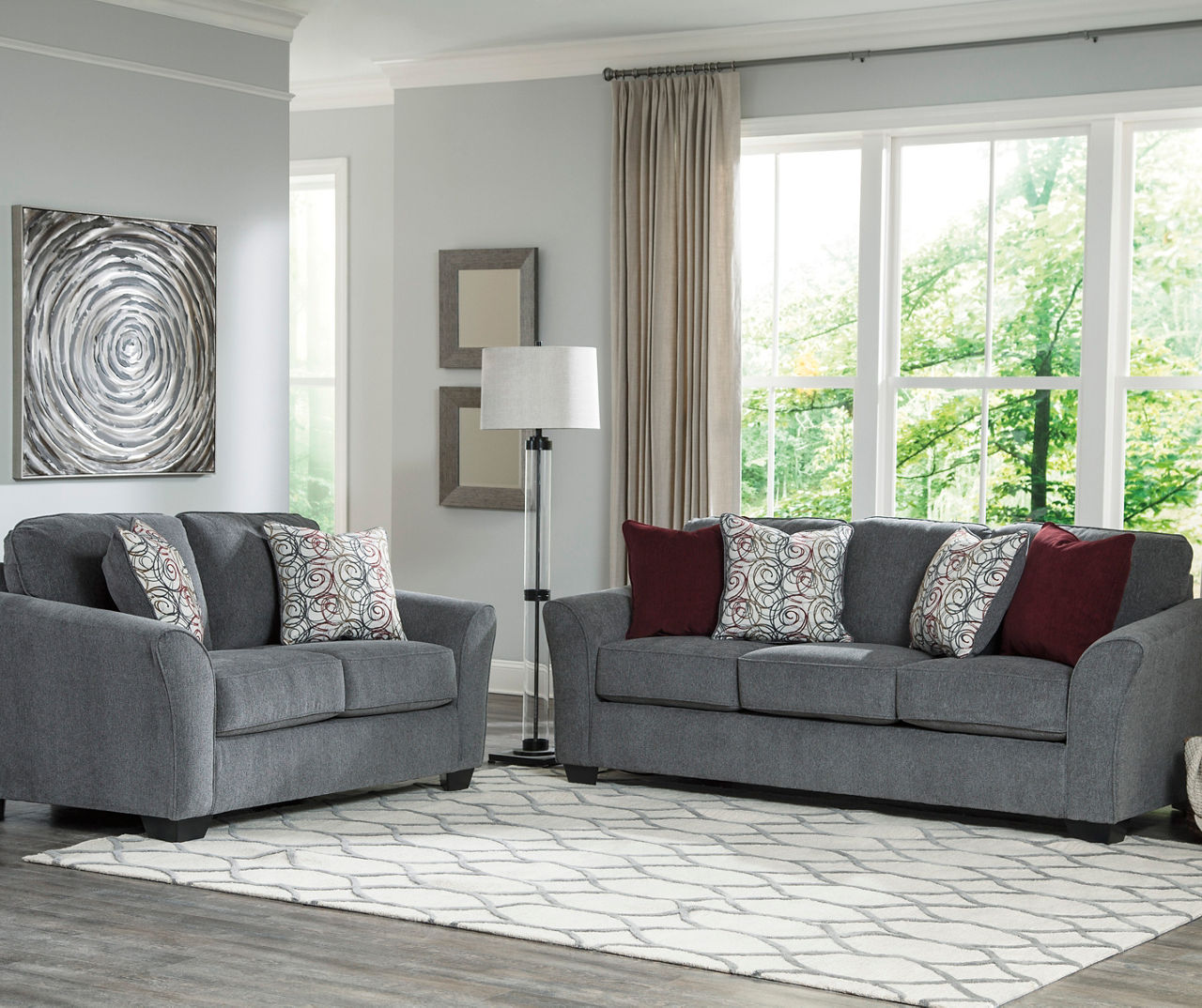 Ashley furniture grey deals sofa