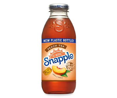 Snapple Peach Tea, 16 fl oz plastic bottle