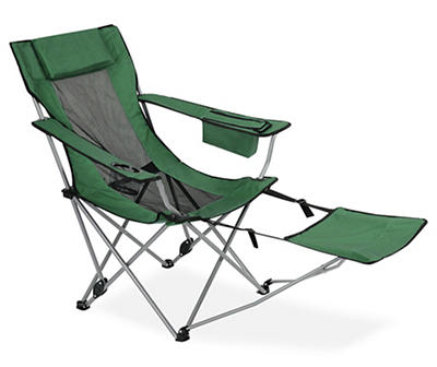 GREEN QUAD CHAIR WITH FOOTREST