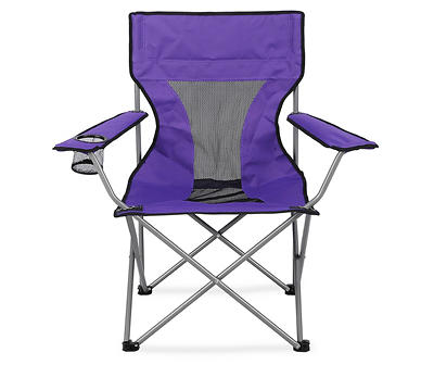 Purple Folding Quad Chair with Carrying Bag