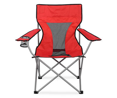 Red Folding Quad Chair with Carrying Bag