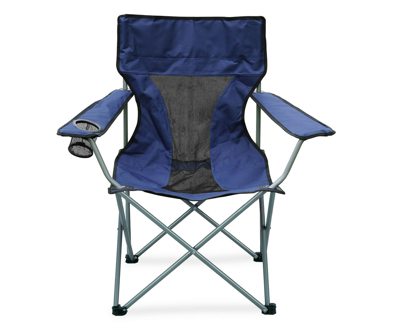 Navy Blue Folding Quad Chair with Carrying Bag | Big Lots