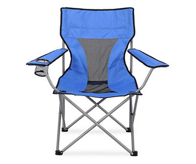 Blue Folding Quad Chair with Carrying Bag