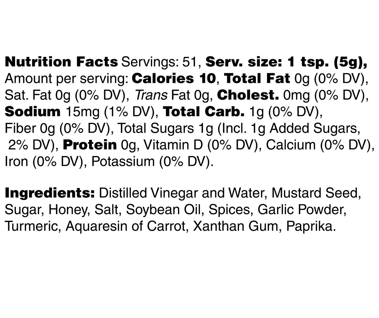 Honey Mustard, 9 Oz.