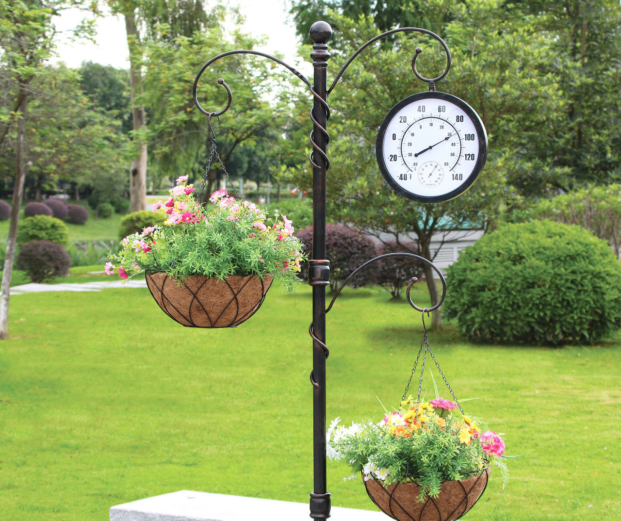 Wilson & Fisher Thermometer Plant Stand with Hooks