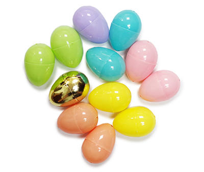 Fillable Pastel Plastic Easter Eggs, 12-Pack