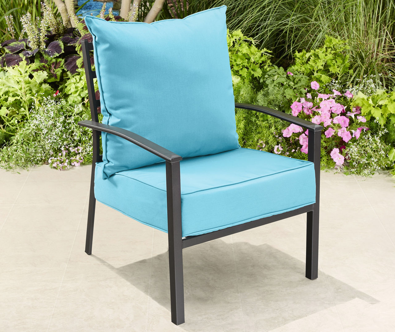 Spa Turquoise Deep Seat Outdoor Cushion Set