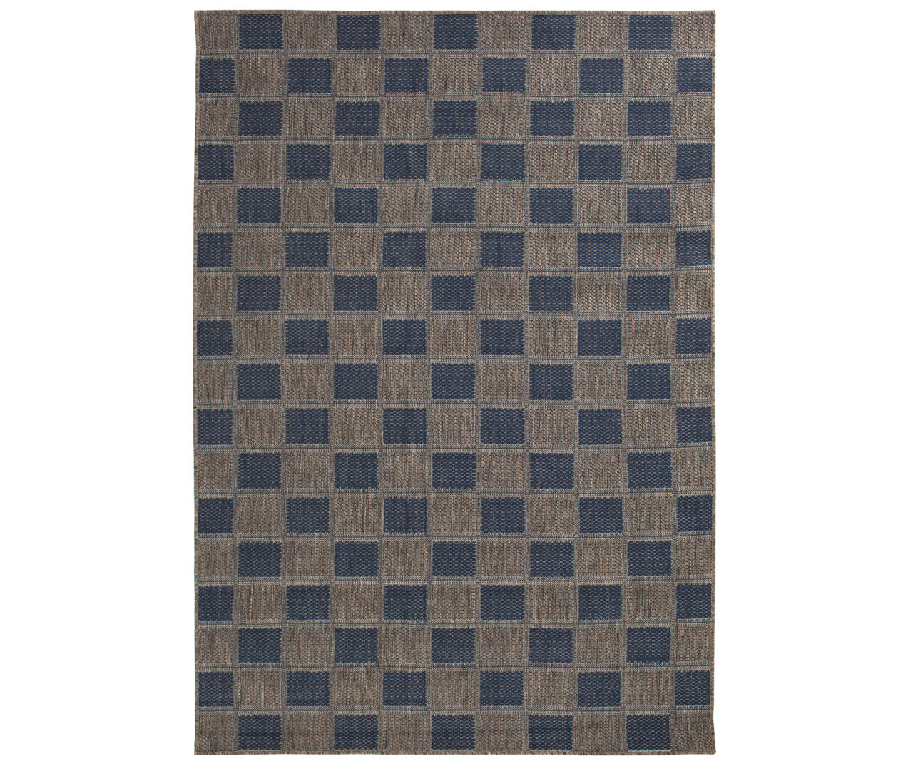 Wilson & Fisher Wilson & Fisher Blue & Tan Boxes Indoor/Outdoor Rugs