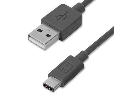 Black USB Type-C Charge & Sync Cable, (5')