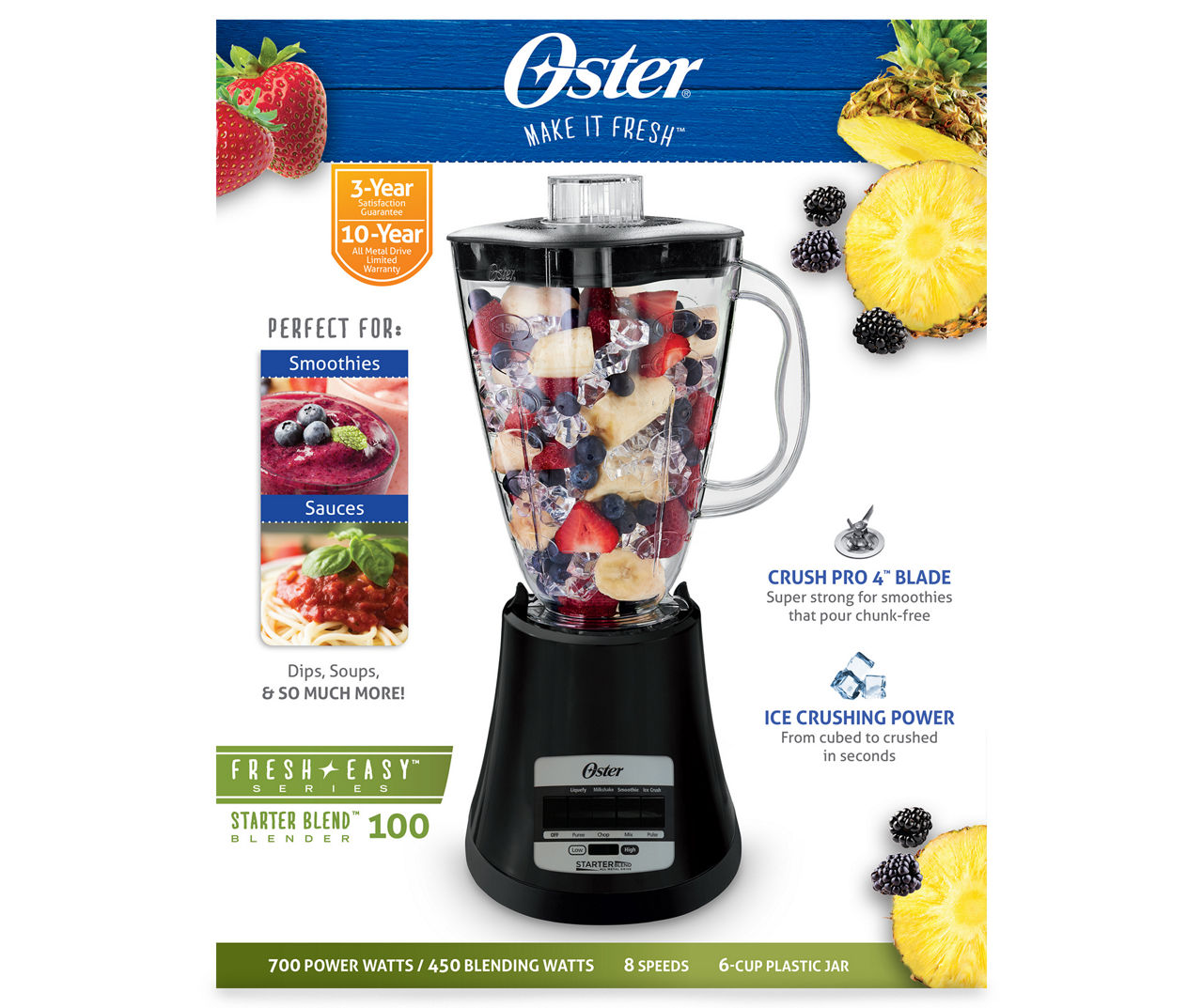 Oster 6-Cup Plastic Blender Container