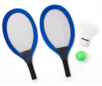 2 in 1 Jumbo Racket Foam Handled Badminton Tennis Set Shuttlecocks Outdoor Games 