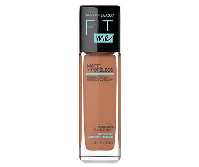 Maybelline Fit Me Matte + Poreless Liquid Foundation Makeup, Spicy Brown, 1 fl. oz.