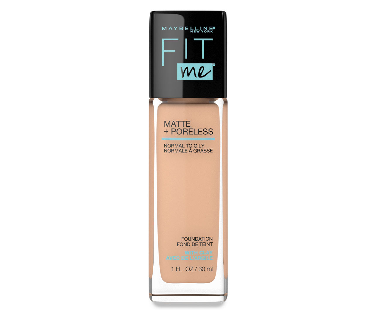 Maybelline Fit Me Matte + Poreless Liquid Foundation Makeup, Buff Beige, 1 fl. oz.