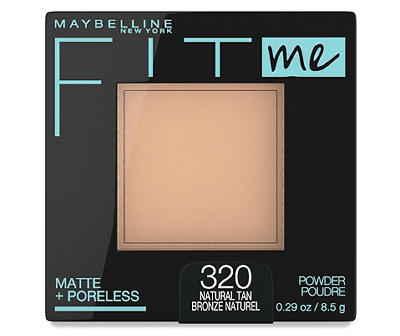 Maybelline Fit Me Matte + Poreless Pressed Face Powder Makeup, Natural Tan, 0.29 oz.