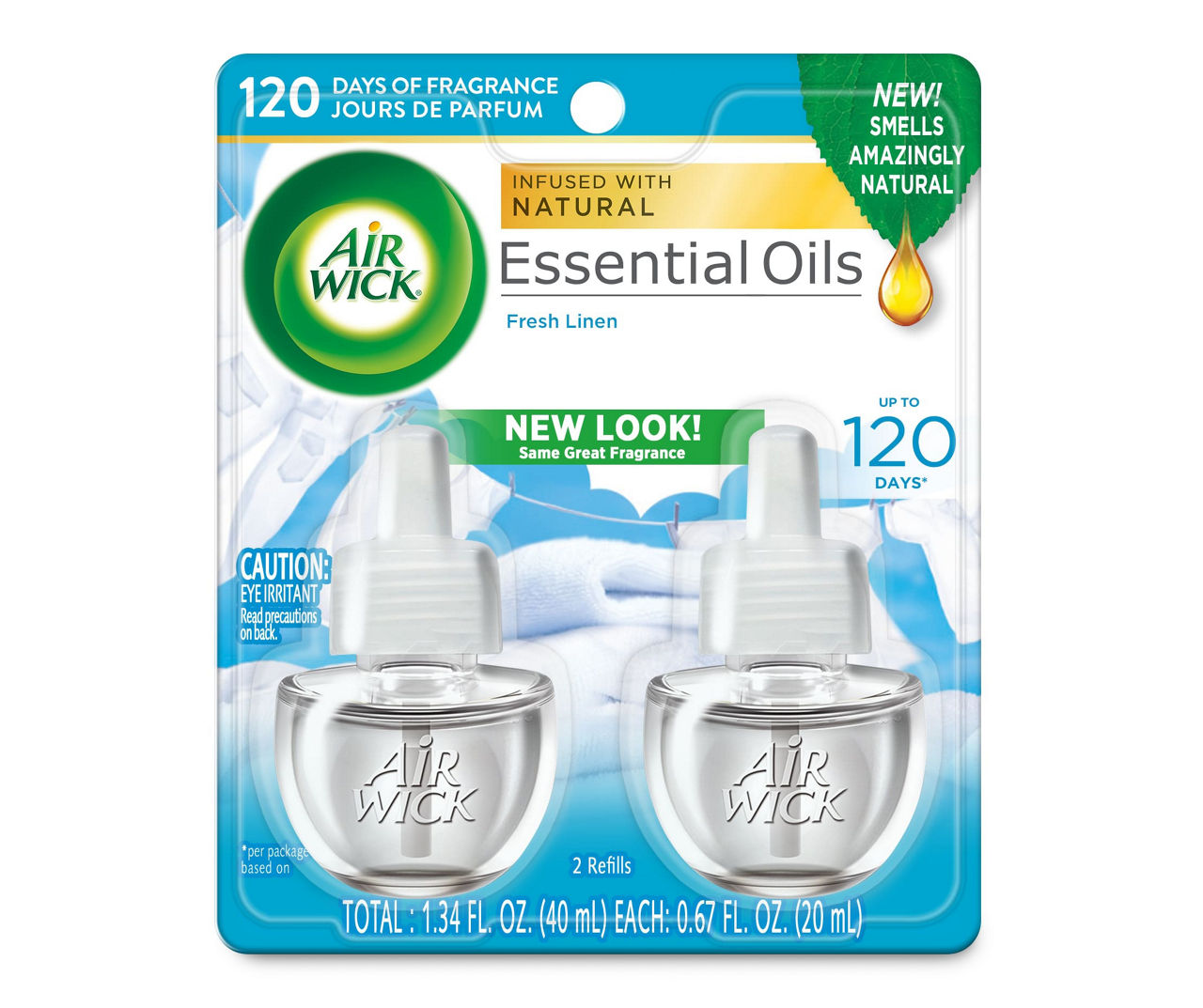 Air Wick Fresh Linen Scented Oil Refills, 2-Pack