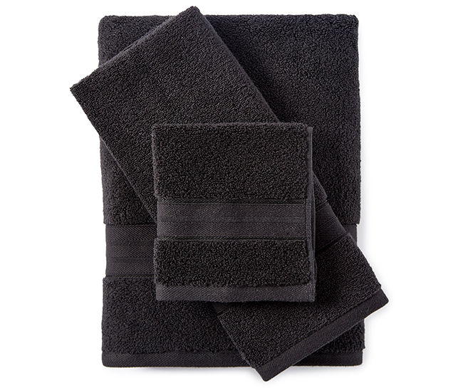 Living Colors Jet Black 6 Piece Towel Set Big Lots