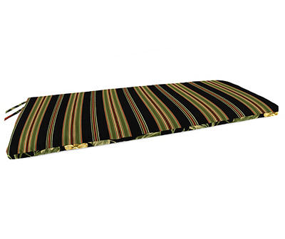 Black & Red Tropical Plant Reversible Outdoor Bench Pad