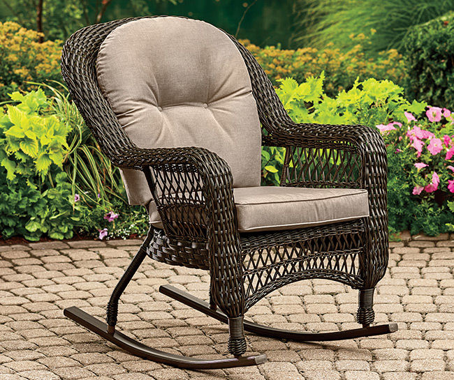 Rattan Rocking Chair Cushion, Outdoor Garden Cushions