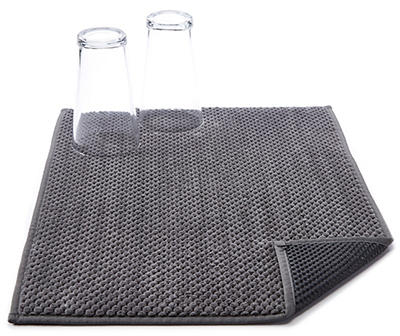 Gray Microfiber Dish Drying Mat