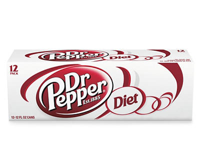 Diet Dr Pepper, 12 Fl Oz Cans, 12 Pack