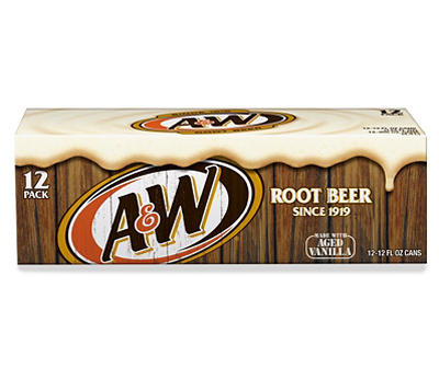 A&W Root Beer, 12 Fl Oz Cans, 12 Pack